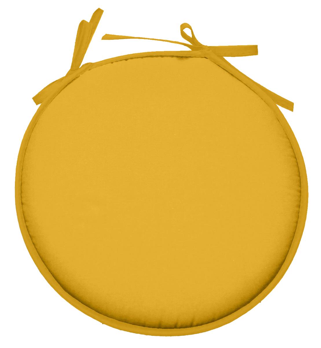 Cuscino per sedia rotondo diametro 40 cm nelson colore giallo
