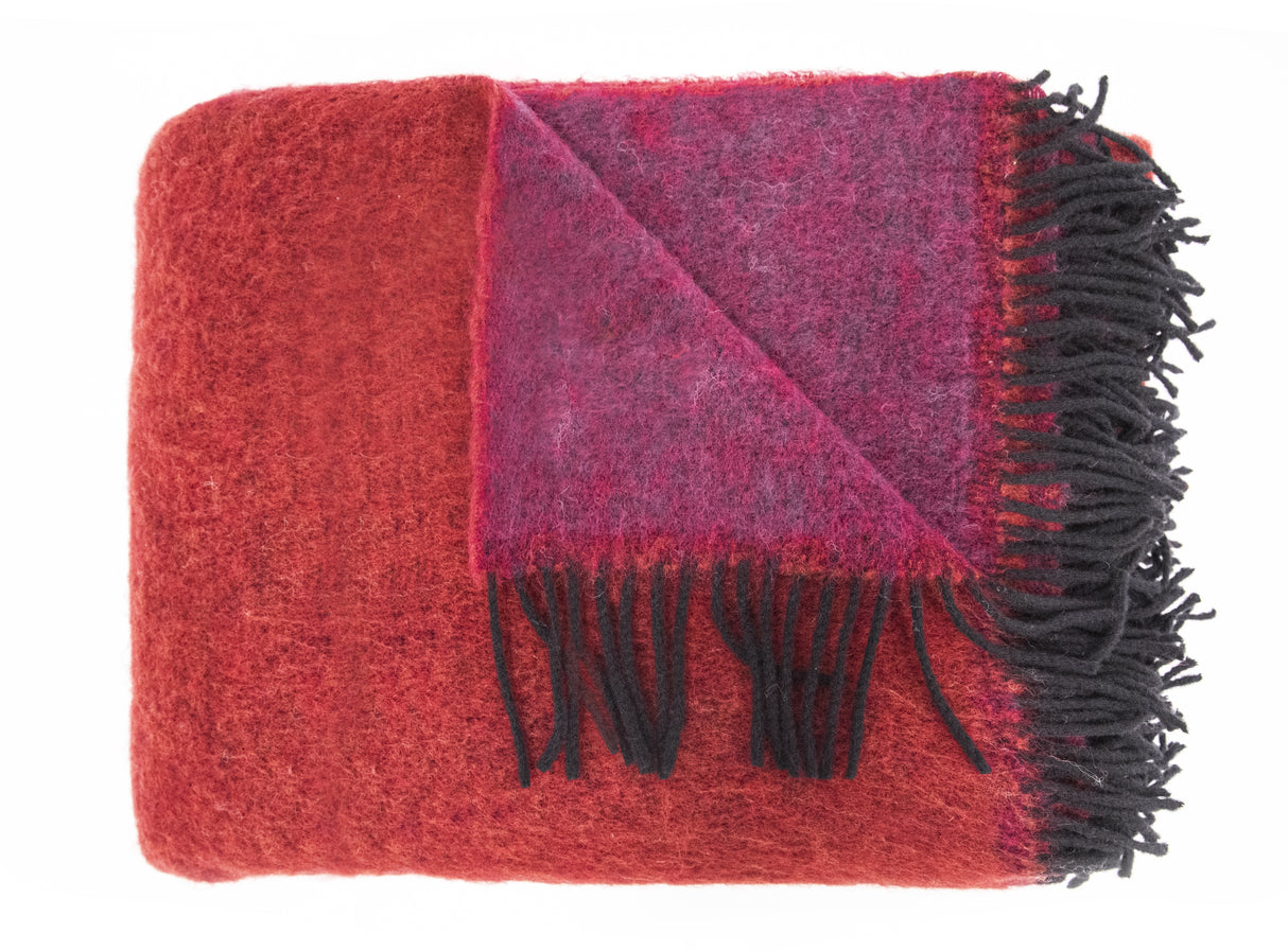 Plaid raffaello in morbido mohair con frange, daunex - Home Loves