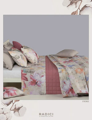 Completo lenzuola matrimoniale radici, Fiore multicolore - Home Loves