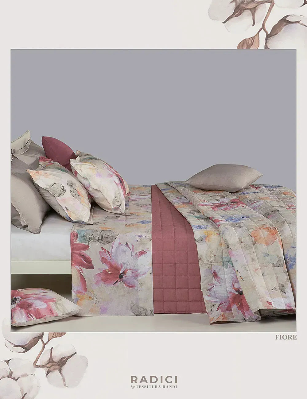 Trapuntino leggero radici, fiore multicolore - Home Loves