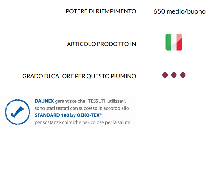 Piumino d'oca daunex sudtirol medium