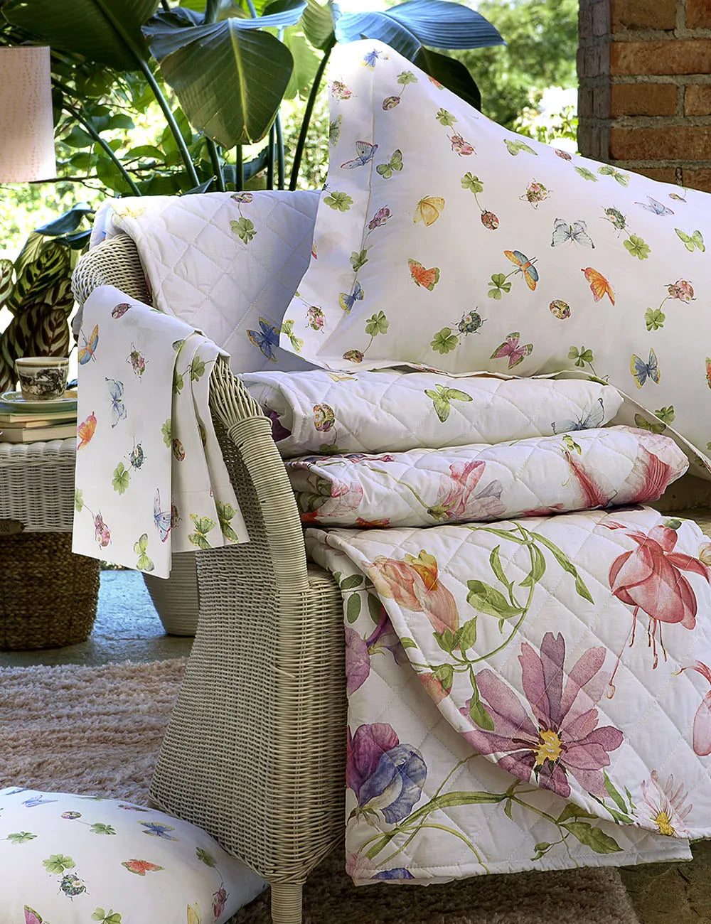 Trapuntino leggero matrimoniale, mariposa multicolore - Home Loves