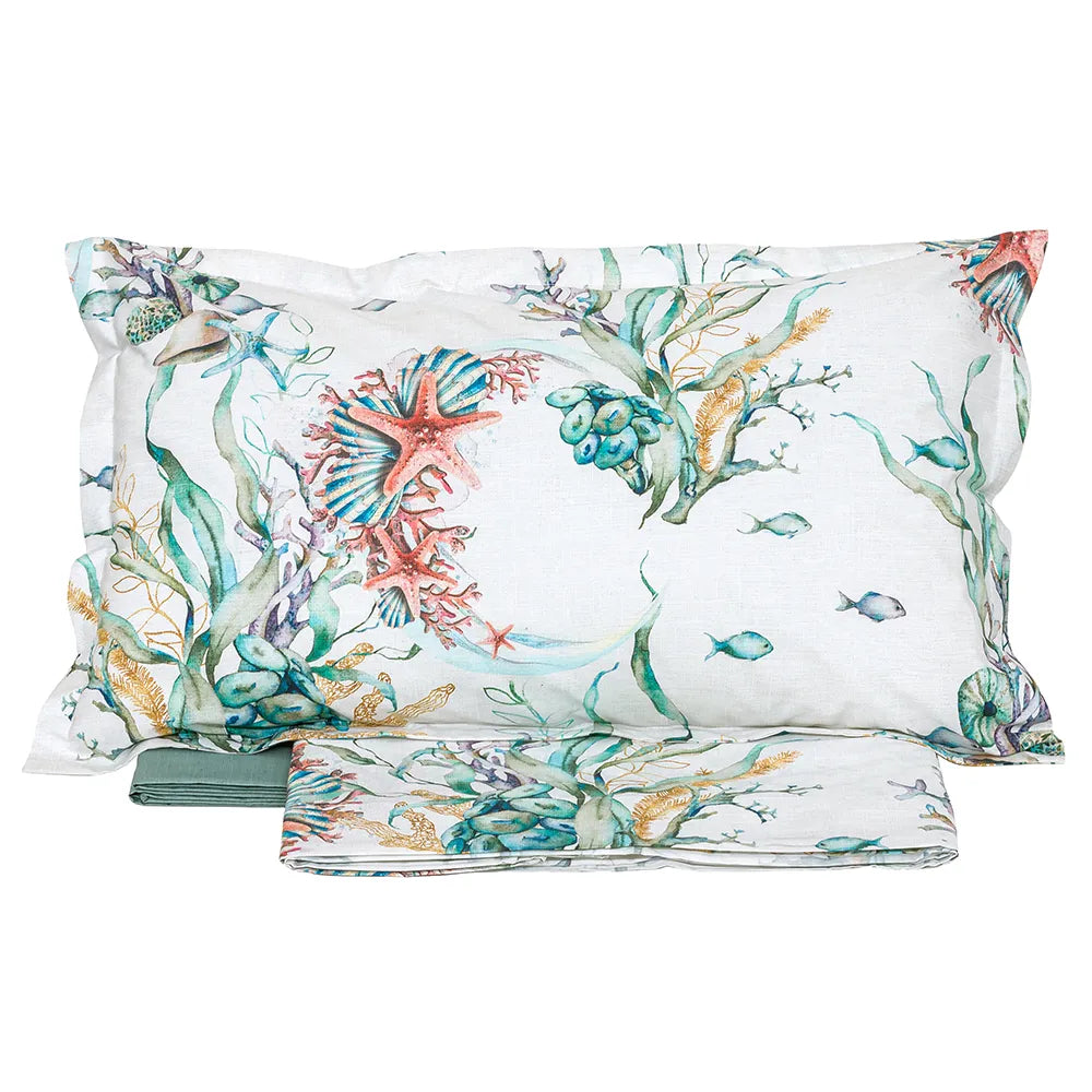 Completo letto matrimoniale radici, Mare multicolore - Home Loves