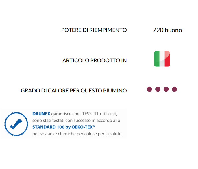 trapunta in piuma d'oca