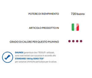 trapunta in piuma d'oca