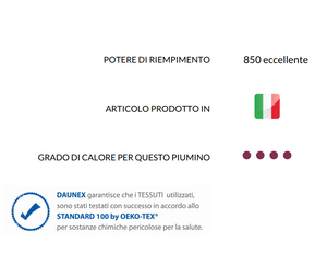 Piumino d'oca Daunex in jaquard k2 warm - Home Loves