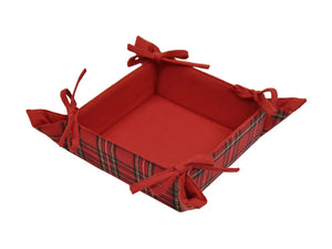 Cestino pane tartan Daunex in stile scozzese