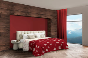 Trapuntino double-face braies Daunex stampa digitale colore rosso - Home Loves