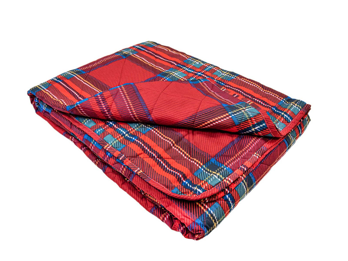 Trapuntino estivo tartan Daunex colore rosso - Home Loves