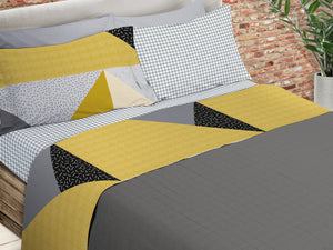 Completo lenzuola in cotone infinity Daunex, Astratto - Home Loves