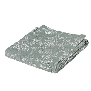 Copriletto fazzini tinto in filo in jacquard, fiori di lino - Home Loves