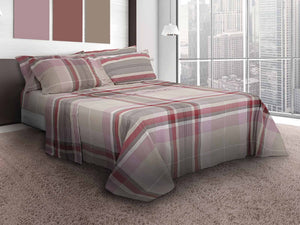 Completo lenzuola double face Daunex in percalle, Melrose multicolore - Home Loves