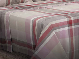 Completo lenzuola double face Daunex in percalle, Melrose multicolore - Home Loves