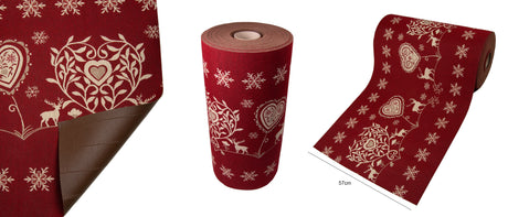 Passatoia val di fassa con antiscivolo Daunex colore rosso - Home Loves