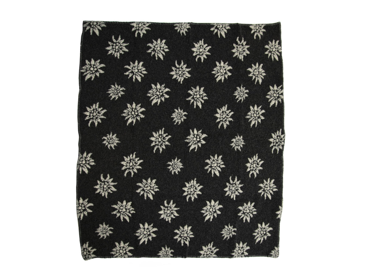 Coperta in lana cotta Daunex disegno edelweiss - Home Loves