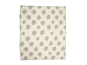 Coperta in lana cotta Daunex disegno edelweiss - Home Loves