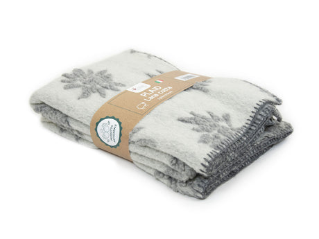 Coperta in lana cotta Daunex disegno edelweiss - Home Loves