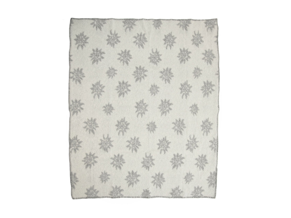 Coperta in lana cotta Daunex disegno edelweiss - Home Loves