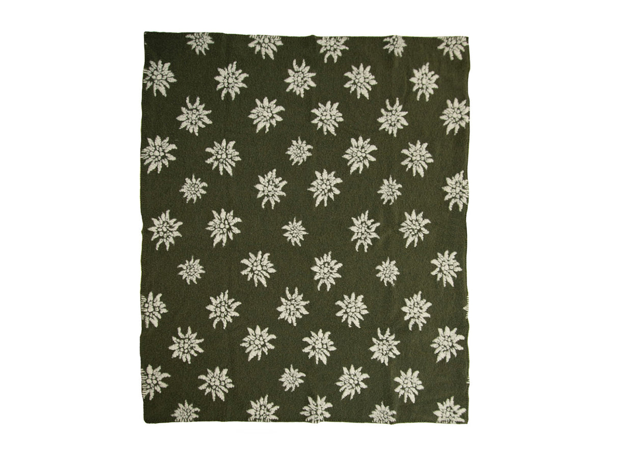 Coperta in lana cotta Daunex disegno edelweiss - Home Loves