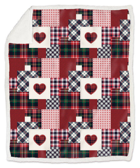 Plaid morbidotto Daunex light disegno, saint veran colore rosso - Home Loves