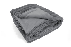 Coperta trendy rigata Daunex tinta unita - Home Loves