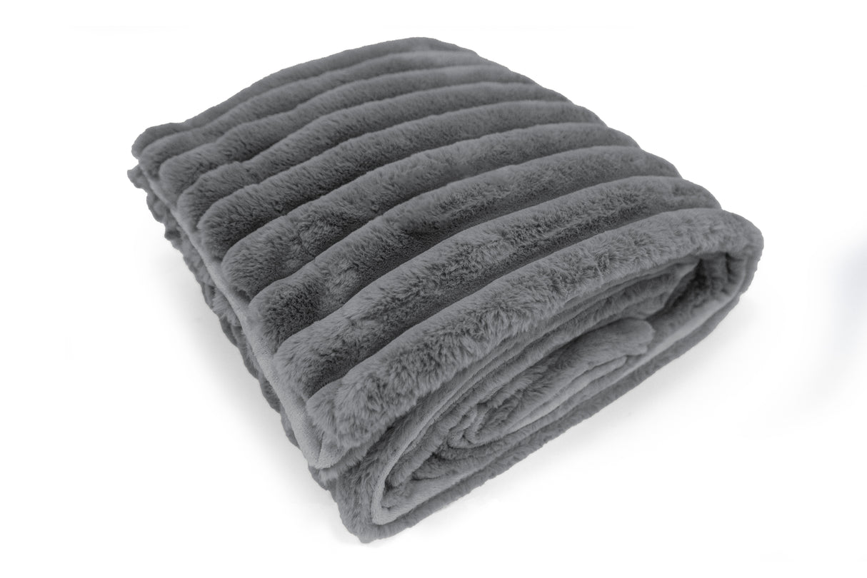 Coperta trendy rigata Daunex tinta unita