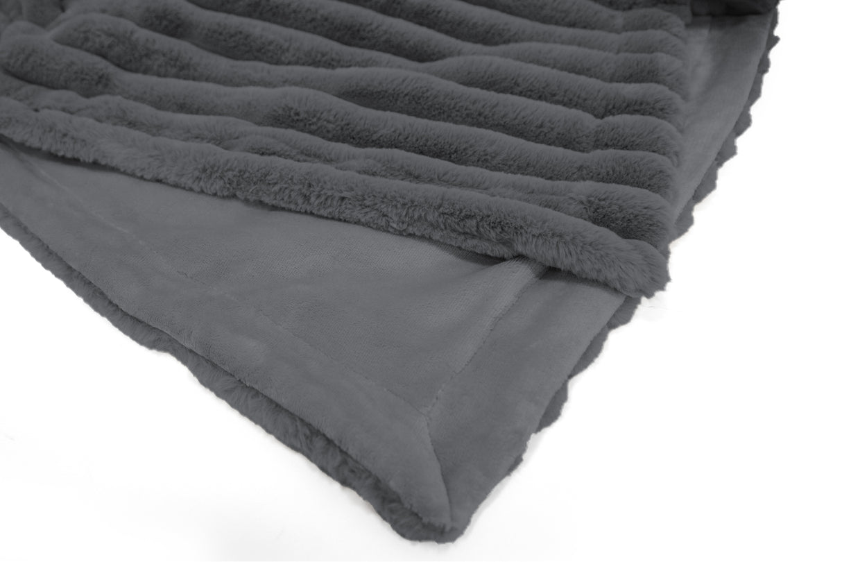 Coperta trendy rigata Daunex tinta unita - Home Loves