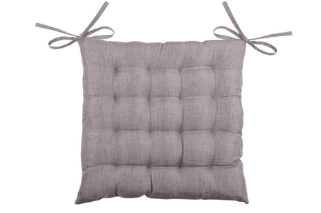 Cuscino per sedia con i laccetti, bea colore grigio-talpa 16-punti - Home Loves