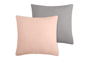 Cuscino arredo duo colore rosa-grigio/topo non sfoderabile - Home Loves