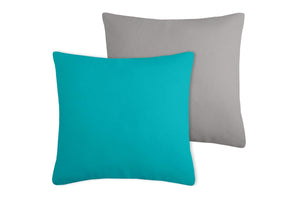 Cuscino arredo duo colore celadon-grigio/topo non sfoderabile - Home Loves