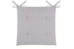 Cuscino per sedia con i laccetti, pauline colore grigio 4-punti - Home Loves