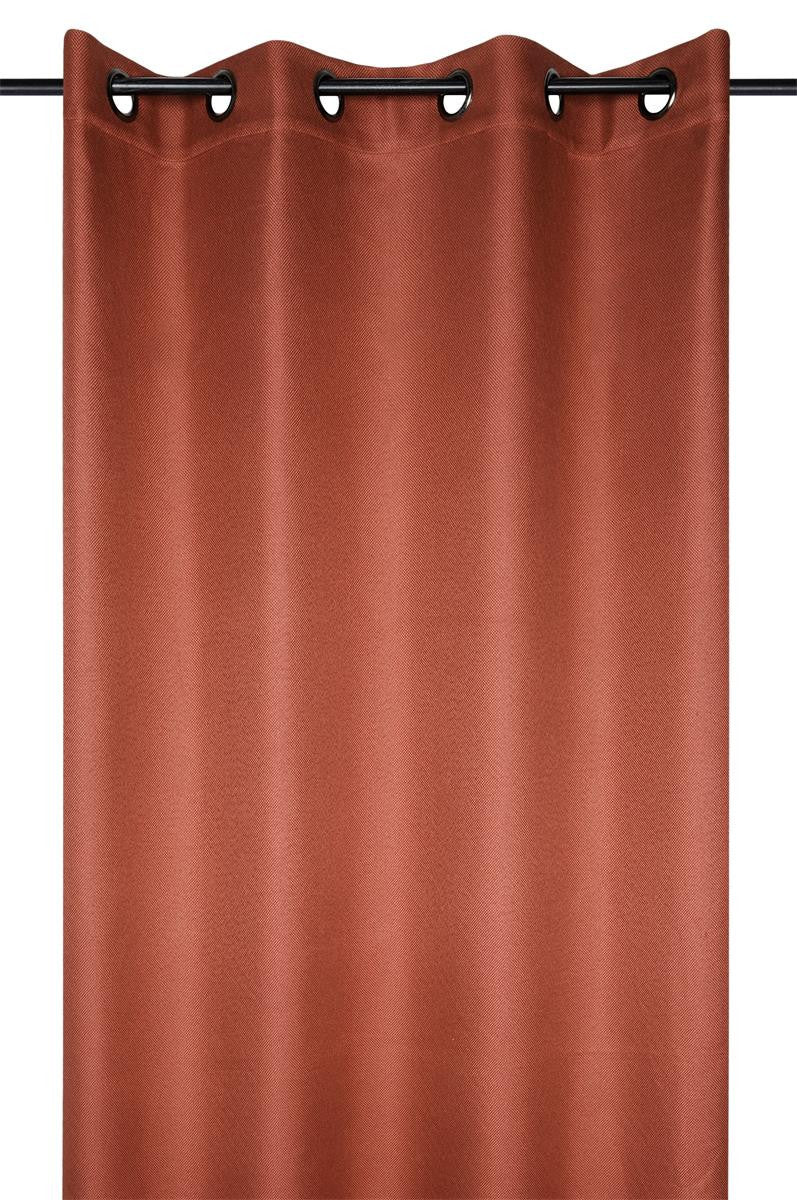 Tenda oscurante copenhague colore terracotta, 140×260 anelli fissi