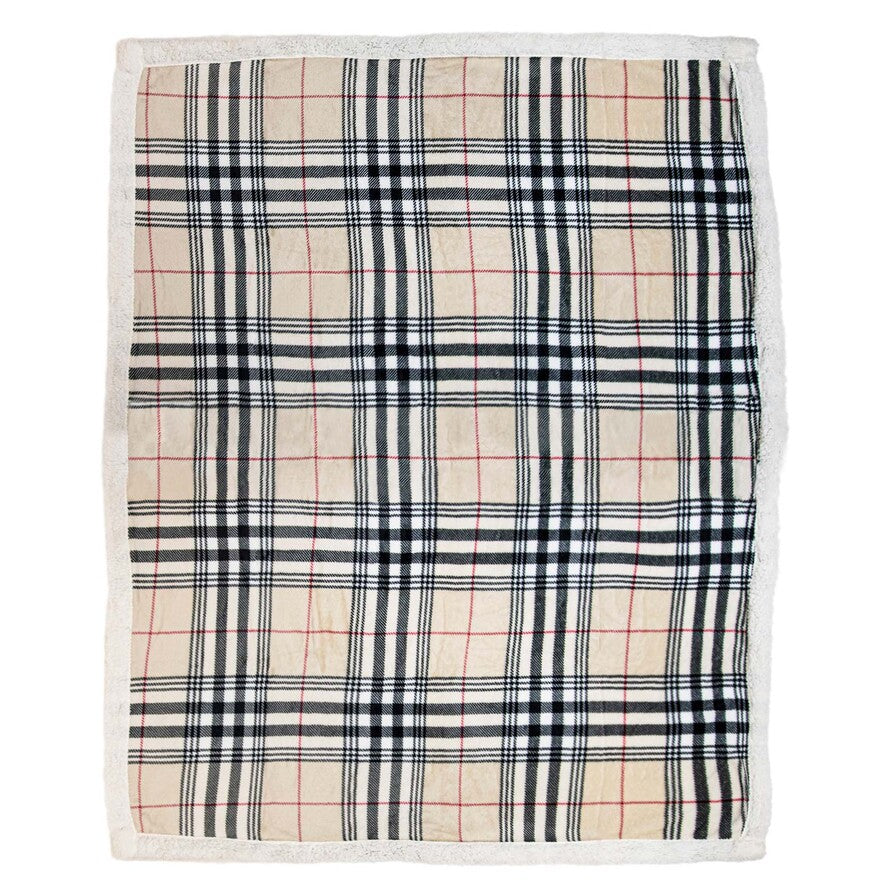 Plaid morbidotto in micropile Daunex boston colore naturale - Home Loves