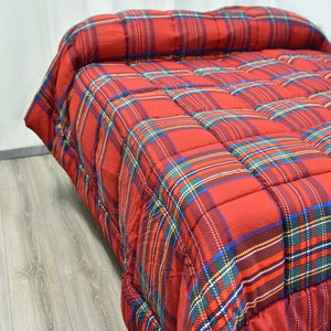 Trapunta invernale tartan Daunex colore rosso - Home Loves