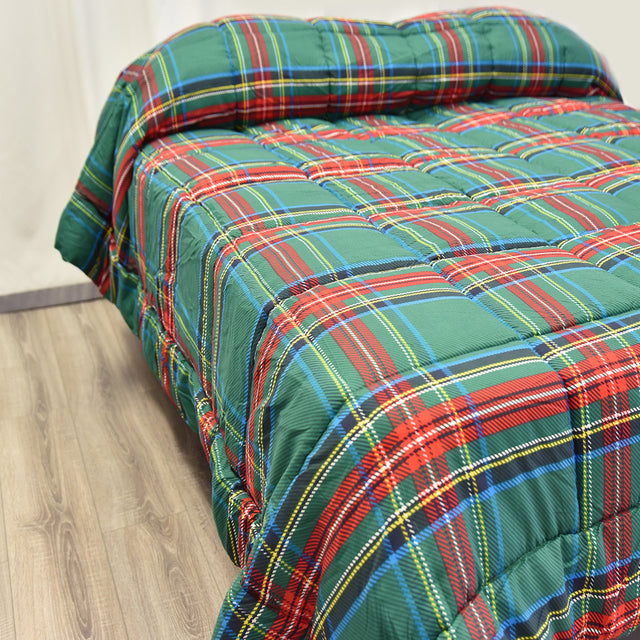 Trapunta invernale tartan Daunex colore verde - Home Loves