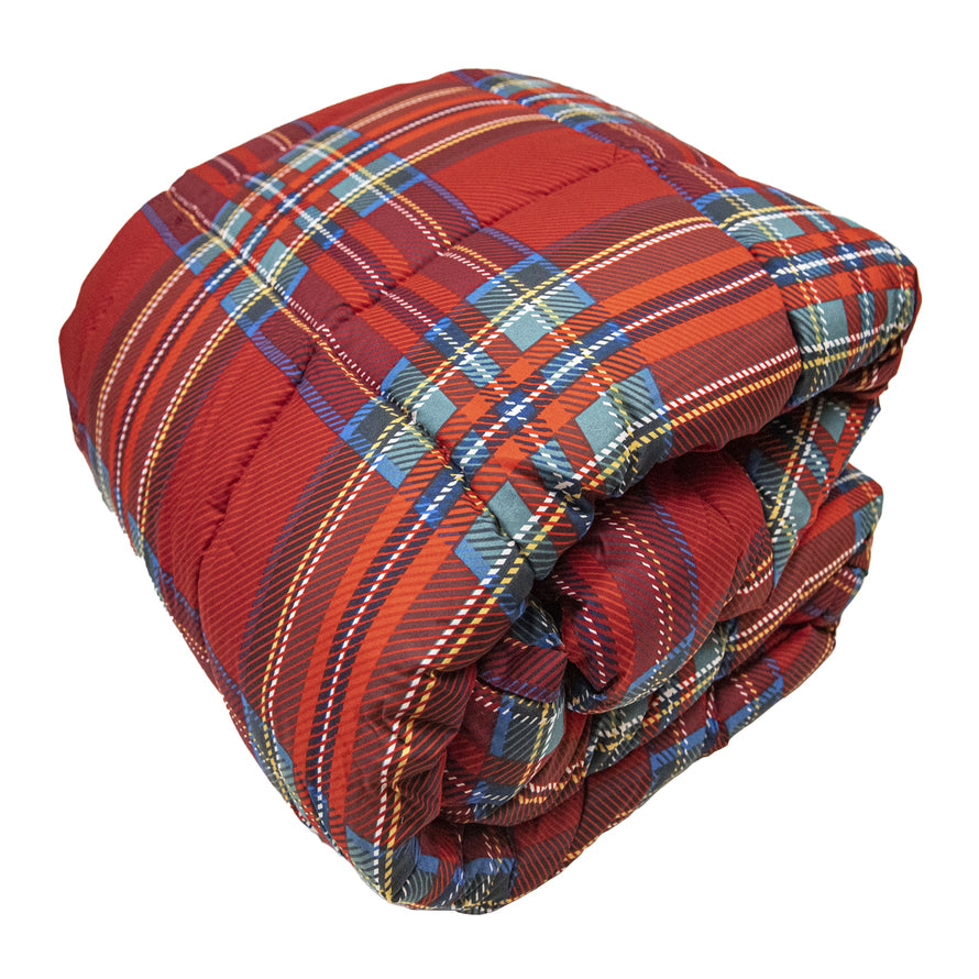 Trapunta invernale tartan Daunex colore rosso - Home Loves